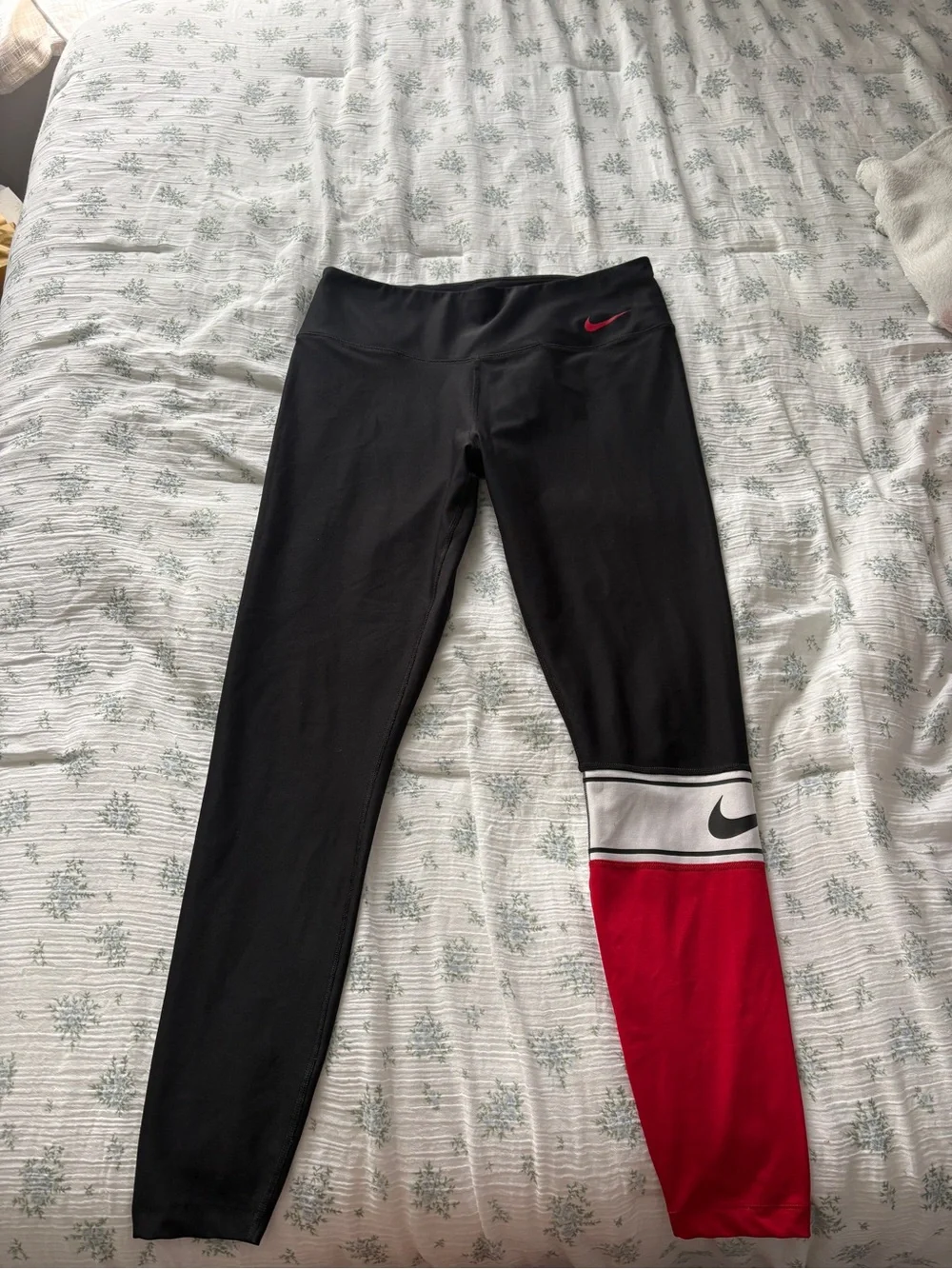 Red, black and white nike set